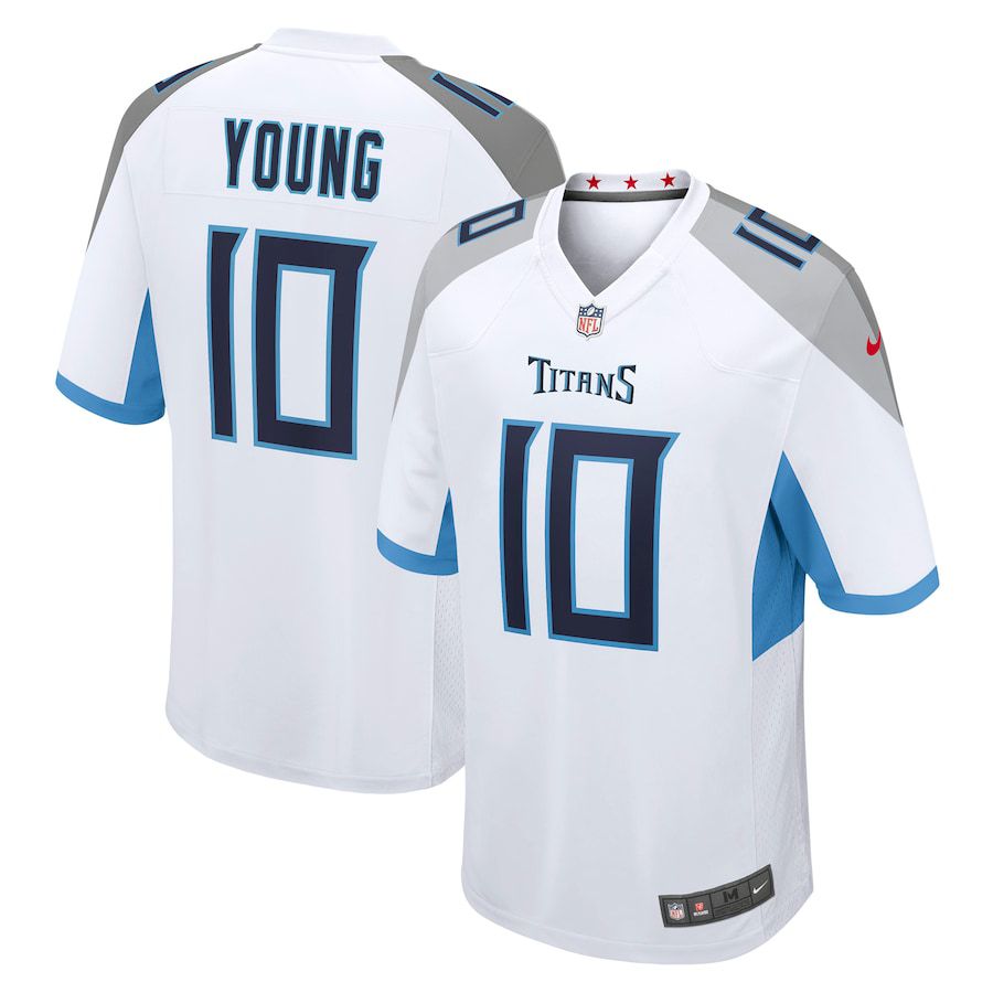Men Tennessee Titans 10 Vince Young Nike White Retired Player Game NFL Jersey